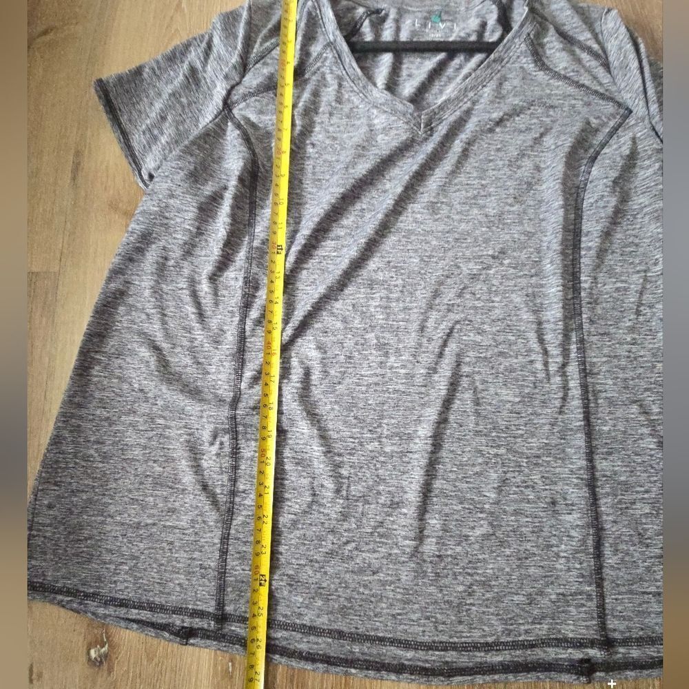 Gray V-Neck Women's Top - Picture 3 of 6